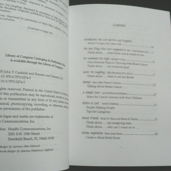 New Chicken Soup for the Soul Breast Cancer Book - Picture 2 of 3